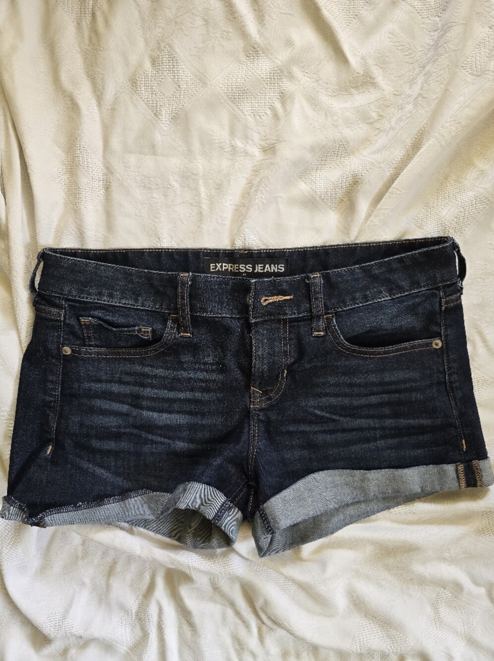 Express Women's Dark Blue Denim Jean Shorts